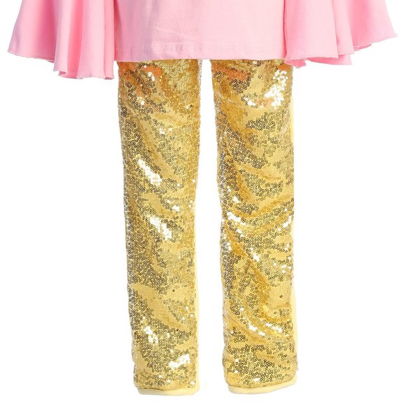 2 Pieces Pants Set toddler girls long sleeve unicorn shirt dress top pant Cloth - Picture 3 of 6